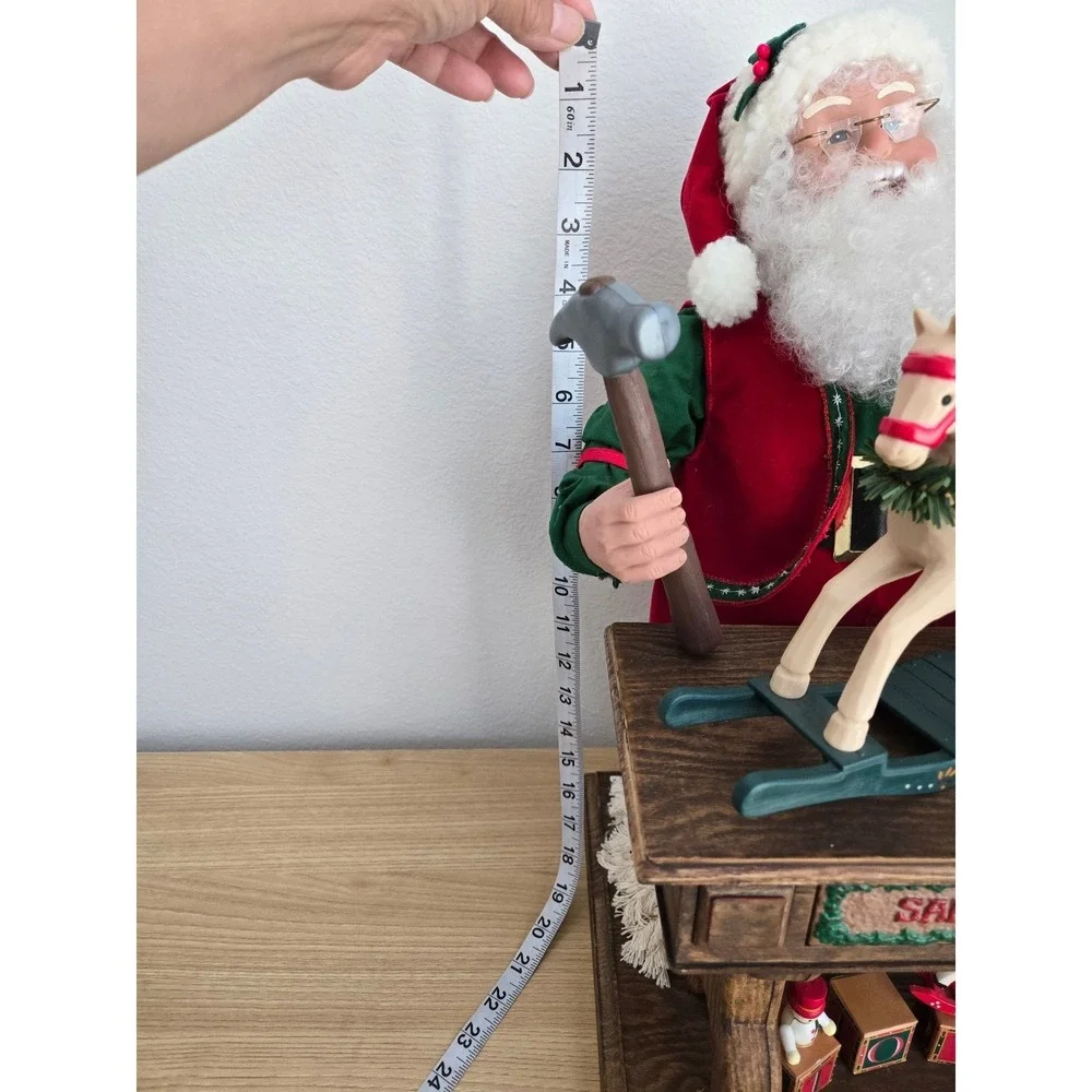Holiday Animatronic Santa's Workshop Motion Figure Christmas Decor Rocking Horse